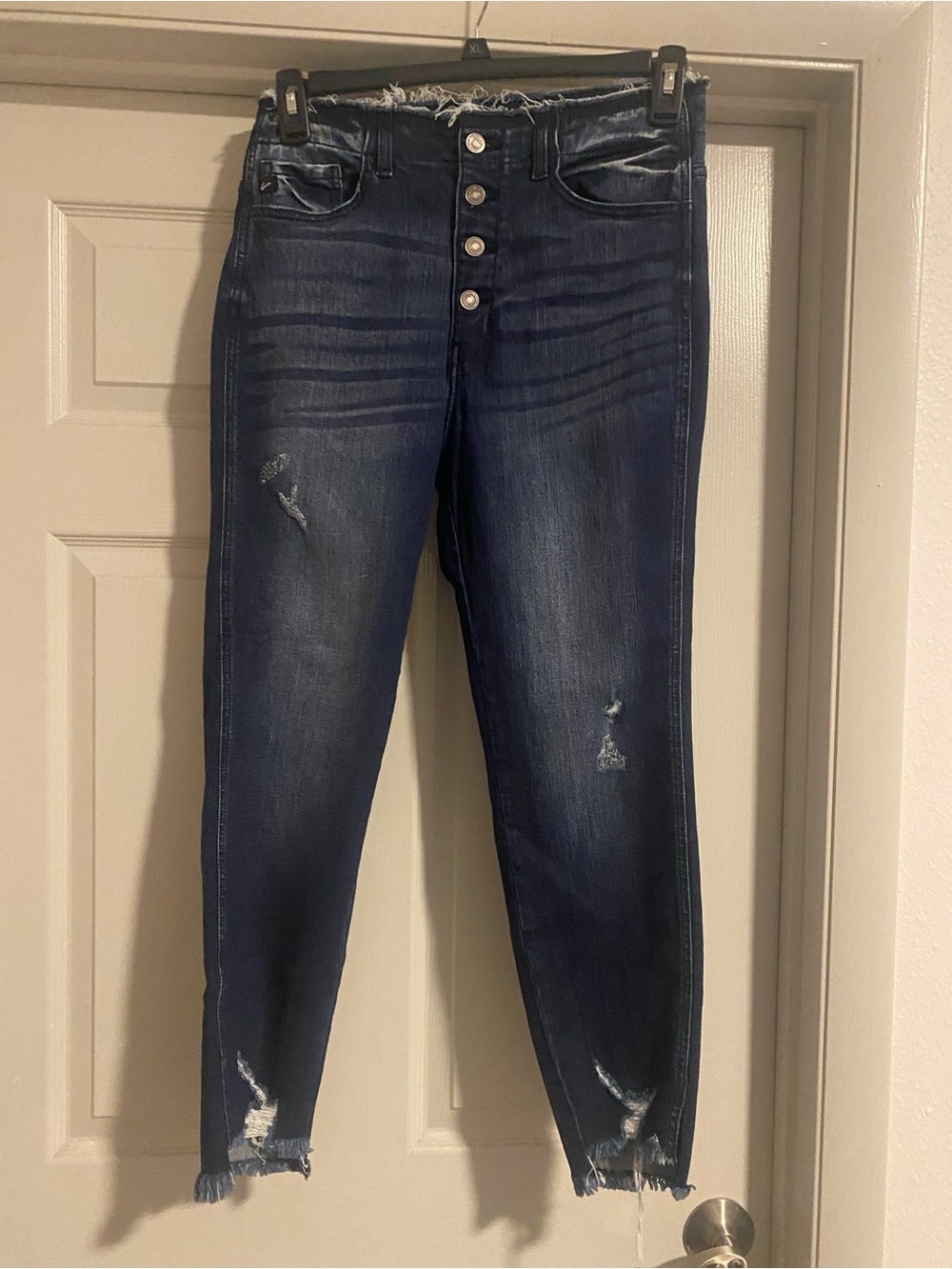KanCan Indigo High-Rise Distressed Skinny Jeans